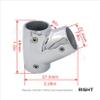 RANYUSS Marine Grade Stainless Steel 316 Polished Left and Right Hand Rail Fitting- 60 Degree T/Tee for 7/8in Tube view 3