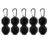 ChengyuWei 5pcs Golf Ball Holder Soft Silicone Clip, Easy Attachment to Bag or Cart, Portable Golf Ball Protective Holder Cover, Gift Accessories for Men and Women, Holds 2 Golf Balls (Black) view 1