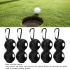 ChengyuWei 5pcs Golf Ball Holder Soft Silicone Clip, Easy Attachment to Bag or Cart, Portable Golf Ball Protective Holder Cover, Gift Accessories for Men and Women, Holds 2 Golf Balls (Black) view 3