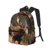 ZISHAK Wildlife Hunting Deer Bear Elk Print Comfortable Backpack,Your Essential Casual Travel Bag For Outdoor Adventures, SB-122 view 2