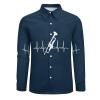 Trumpet Heartbeat Shirt Casual Button Down Shirts Long Sleeve Shirt Dress Shirt view 4