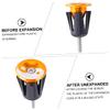 KOMBIUDA 1pair Aluminum Alloy Bike Handlebar End Plugs Wrench Easy to Install Handlebar Caps for Road and Mountain Bikes Golden view 4