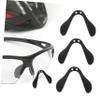 NineFit Basics 3pcs Glasses Pads Eyeglass Accessories Glasses Lentes Gel Bicycle Stand UK Guards for Eyeglasses Arm Mirror Frame Kit Eyeglass Pads Metal Protector Child, Black view 3
