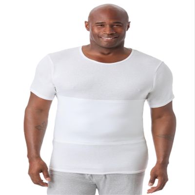KingSize Men's Big & Tall Sculpting Crewneck - 9XL, White