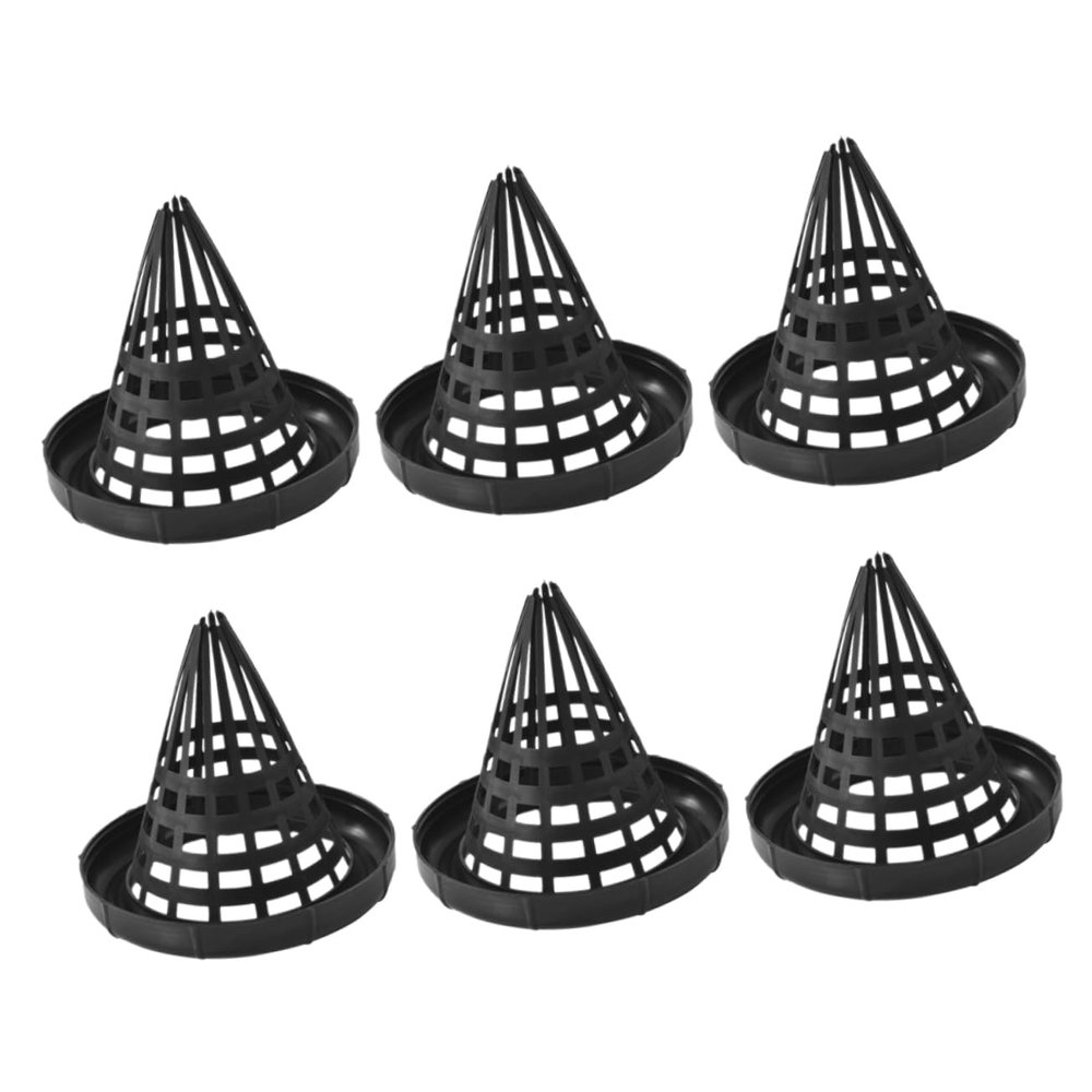 Balacoo 6pcs EEL Cage Lid Fishing Accessories Minnow Lid for Fishing Crab Traps Crawfish Net Turtle Traps for Ponds Crab Net Crawfish Traps Lid Fishing Cage Lid Shrimp Net Crayfish Plastic, Black