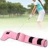 Club Bag, Nylon Portable Waterproof Children Soft Foldable Club Bag Stand Bags for Outdoor Practice Training GolfGolf Club Bag (Pink) view 4