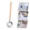 BESPORTBLE Ice Fishing Scoop Wooden Handle Ergonomic Skimmer for Outdoor Ice Fishing Lightweight and Compact Serrated Design for Easy Use view 3