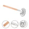 BESPORTBLE Ice Fishing Scoop Wooden Handle Ergonomic Skimmer for Outdoor Ice Fishing Lightweight and Compact Serrated Design for Easy Use view 4