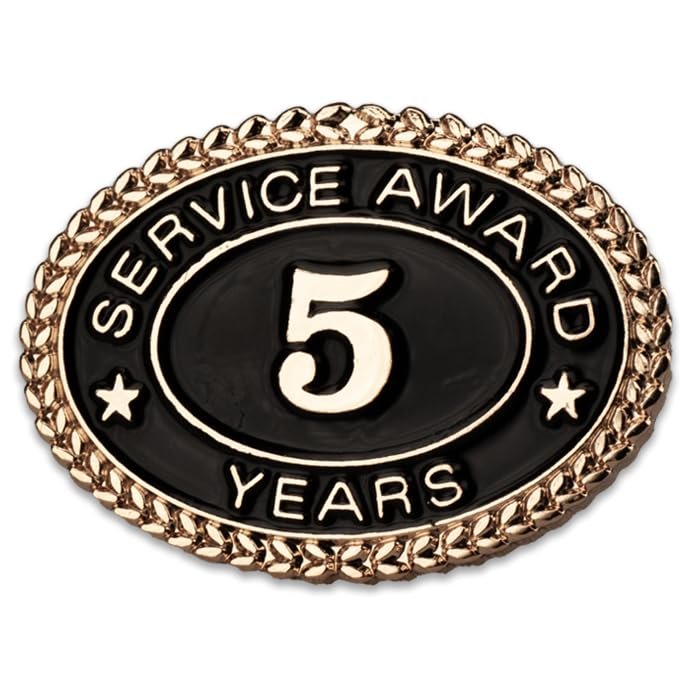 awardshere.com Service Award Lapel Pin (5 years)