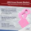 CRS Cross Ice Skate Guards, Soakers and Towel Gift Set. One Piece Adjustable Guard Design and Soft Skate Blade Cover Accessories for Ice Skating. No Assembly Required (Program Pink, Large) view 4