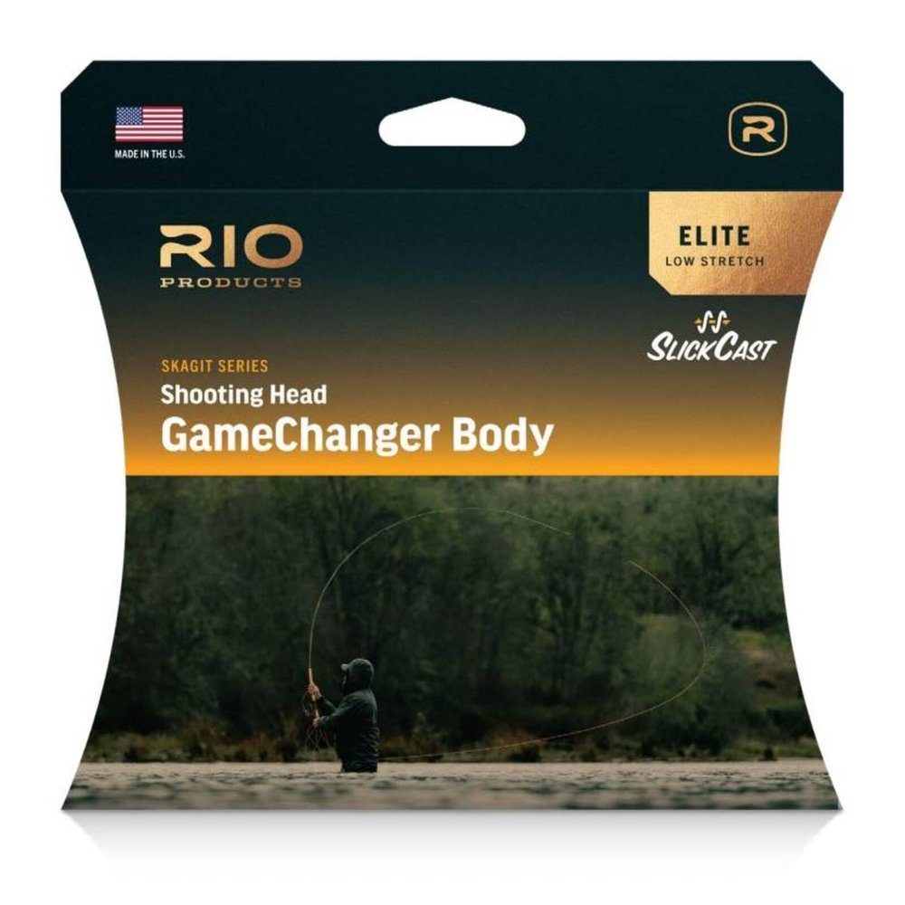 RIO Products Elite Gamechanger Body, Sinking Spey Fly Line, Skagit Series, 23 FT Length, Black/Flo Orange, S3/S5/S7 450gr