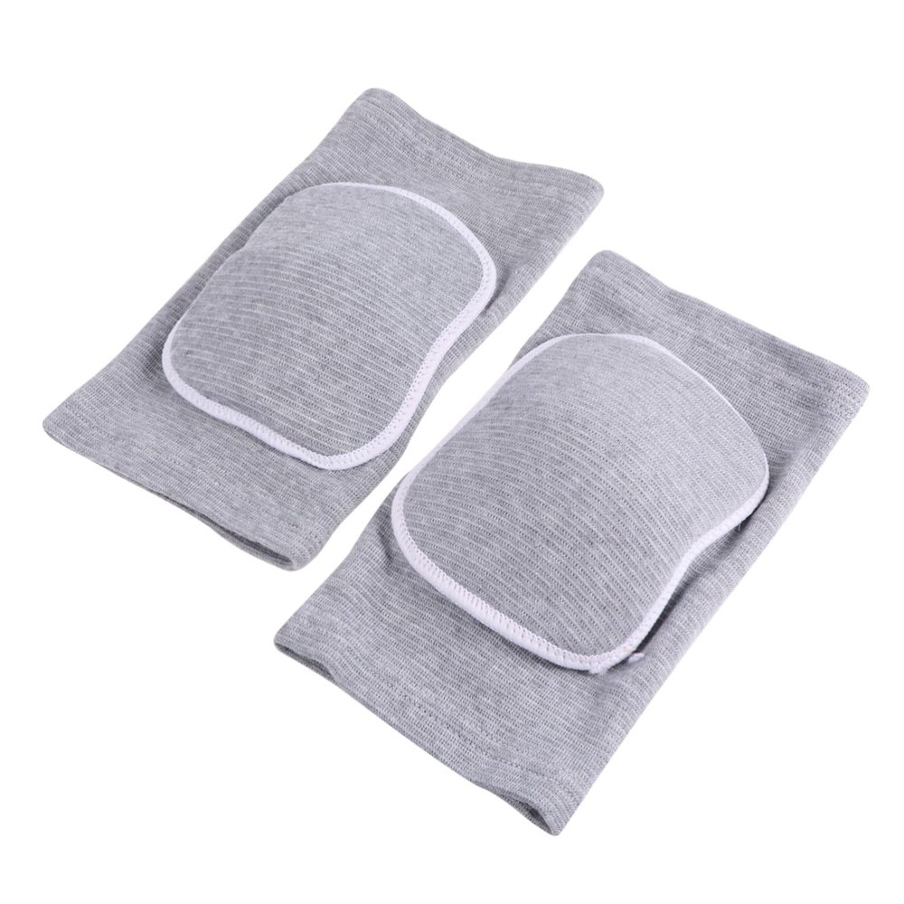 KOMBIUDA 1pair Elastic Knee Brace for Sports Breathable Protective Sleeve for Basketball and Climbing Warm Knee Pads for Men and Women s Grey