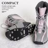 balacoo Anti-Skid Crampon Shoe Covers with 6 Steel Teeth Lightweight Ice Claws for Hiking Walking and Mountaineering on Snow and Ice Portable Winter Boot Grippers with Silicone Spikes view 2