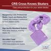 CRS Cross Ice Skate Guards, Soakers and Towel Gift Set. One Piece Adjustable Guard Design and Soft Skate Blade Cover Accessories for Ice Skating. No Assembly Required (Lunge Lavender, Large) view 4