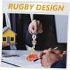 balacoo Rugby Keychain Pendant Sports Keychain for Bags Backpacks Cellphones Lightweight and Rugby Accessory Present for Fans and Collectors view 4