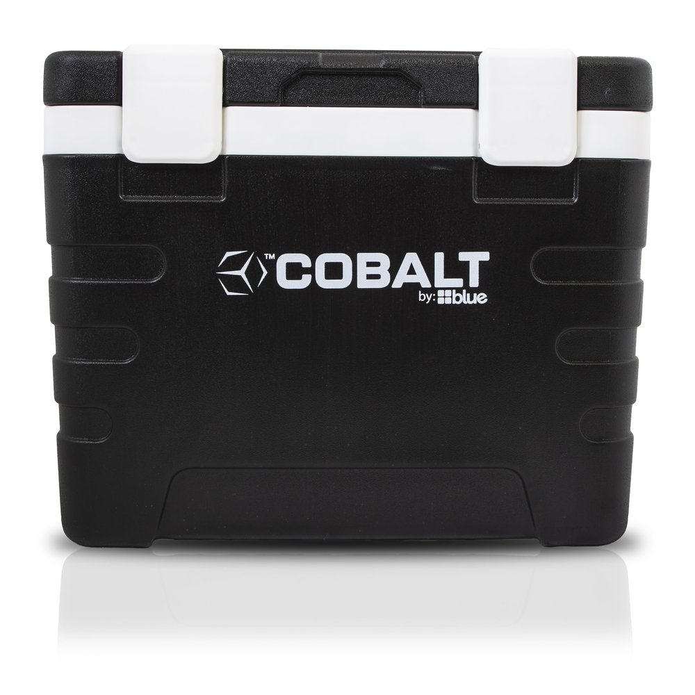 37 Quart Cobalt Weekender Cooler - Ice Chest by Blue Coolers for Camping, Sports Events, and Barbecues (Full Day Ice Retention) (Black)
