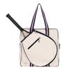 Ame & Lulu Hamptons Tennis Tour Bag - Removable Adjustable Straps - Exterior Pocket Fits Two Racquets (Pinkberry) view 1