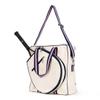 Ame & Lulu Hamptons Tennis Tour Bag - Removable Adjustable Straps - Exterior Pocket Fits Two Racquets (Pinkberry) view 4