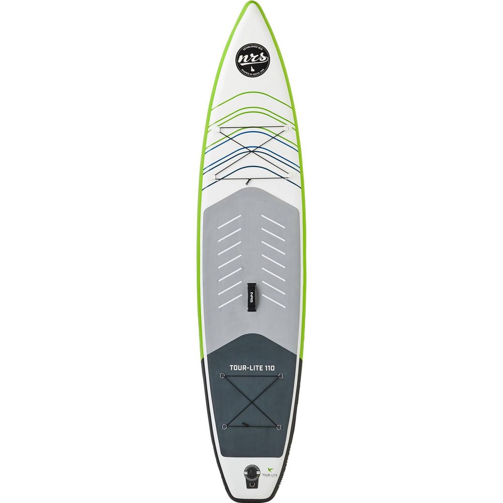 NRS Tour-Lite 11.0 Inflatable SUP Board, White/Green/Grey