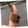 FOMIYES 1pc Cowhide Finger Cover Protector for Archery Finger Guard for Sporters Yellow Prevents Injury Comfortable Design Easy to Carry view 2