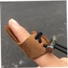 FOMIYES 1pc Cowhide Finger Cover Protector for Archery Finger Guard for Sporters Yellow Prevents Injury Comfortable Design Easy to Carry view 4