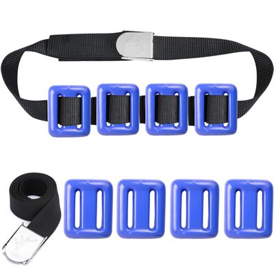 MOPHOEXII Dive Belt with Weights,Coated Lead Diving Weights for Scuba Diving Coated Dive Weights Nylon Dive Belt with Metal Quick Release Buckle for Free Diving-(1lb-3.3lb / 0.5kg-1.5kg) 4pcs