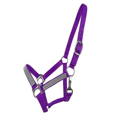 2-Ply Medium/Large Pony Nylon Halter w/Crystals