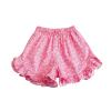 NineFit Basics Girls Casual Floral Shorts Ruffles Hem Kids Baby Workout Fashion Skirt Shorts Summer Beach (Hot Pink, 6-12 Months) view 1
