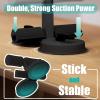 Sit Up Bar Foot Holder,for Floor Exercise Equipment,3 Level Adjustable, with 2 Strong Suction Cup and Elastic Pull Ropefor Abs Workout Aids,Feet and Leg Strength Training, Home or Office Use(Black) view 2