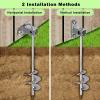 Insaga Multi-Purpose Ground Anchors, Fully Welded Trampoline Stakes, 16.5'' Mobile Home Anchors, Shed Anchor Kit for Trampoline, Swing Set, Carport,Play Ground, Set of 6 view 3