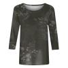 3/4 Length Sleeve Womens Tops Dressy Casual Blouses - Spring Fashion 2026 Plus Size Crew Neck Fitted Tshirts - Business Going Out Trendy Tunics Tops Beach Vacation Outfits 02-Gray M view 3