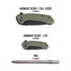 704 Gear Midnight Scout Lite EDC Folding Pocket Knife | Ultra Compact 2.44" Drop Point Blade, D2 Steel, G10 Handle view 2