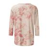 3/4 Length Sleeve Womens Tops Dressy Casual Blouses - Spring Fashion 2026 Plus Size Crew Neck Fitted Tshirts - Business Going Out Trendy Tunics Tops Beach Vacation Outfits 06-Pink 2X view 4