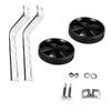 castor wheelsfixed castors 1 Pair Bicycle Cycling Kids Children Stabilisers Mounted Kit Bike Auxiliary Wheel Training Wheels Parts Kit Cycling Accessories Bike Training Wheels (Color : Black) ( Colo view 1