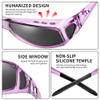 Peekaco Polarized Sunglasses Fit Over Glasses for Women Men, Wrap Around Summer Shades UV400 Protection view 4