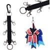 Outanaya 1pc Handwoven Parachute Cord Keychain Climbing Carabiner Outdoor Key for Mountaineering Hiking Camping Black view 2
