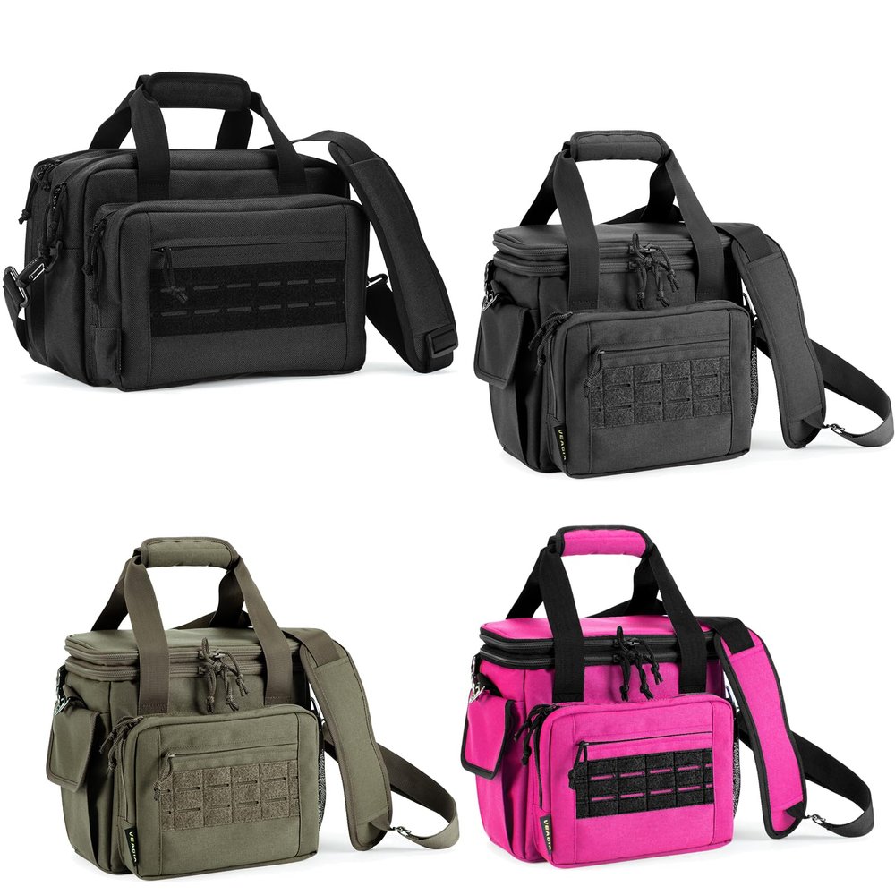 VEAGIA Range bag for 2 pistols or pistol bag for 2-4 pistols