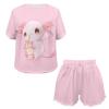HELLHERO Cute Axolotl Pajamas Set Womens Two-Piece Pjs Sets Summer T-Shirt and Shorts Loungewear Sleepwear 2 Piece PJ Sets Jammies Home Holiday Night Clothes M view 4