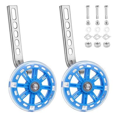 DubMag castor wheelsfixed castors 2PCS 4.5in Adjustable Auxiliary Kids Bike Training Wheels Children Bicycle Wheels For Kids Bike Training Wheels