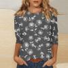 3/4 Length Sleeve Womens Tops Dressy Casual Blouses - Spring Fashion 2026 Plus Size Crew Neck Fitted Tshirts - Business Going Out Trendy Tunics Tops Beach Vacation Outfits 01-Dark Gray M view 2