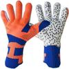 PLbSe Soccer Goalkeeper Gloves Goalie Training Gloves Strong Grip Anti-Slip and Breathable for Adults and Children (Orange Blue,10) view 1