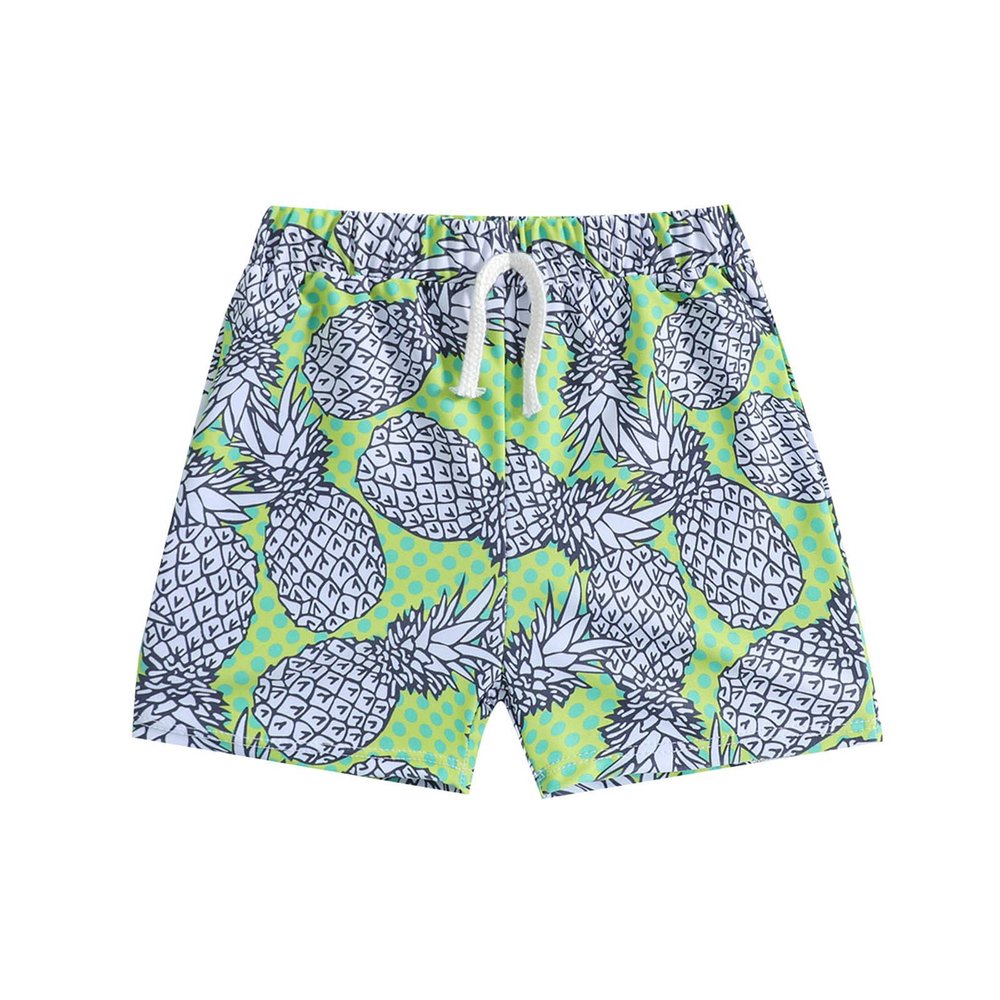 NineFit Basics Baby Boy Cartoon Printed Swimsuit Toddler Boy Beach Swim Shorts Bathing Suitt Swimwear Shorts Boys (Green, 2-3 Years)