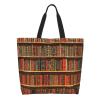 HDAODNM Books Canvas Tote Bag Funny Shoulder Bag Handbag Casual Library Grocery Bags Women Bag for Outdoors view 1