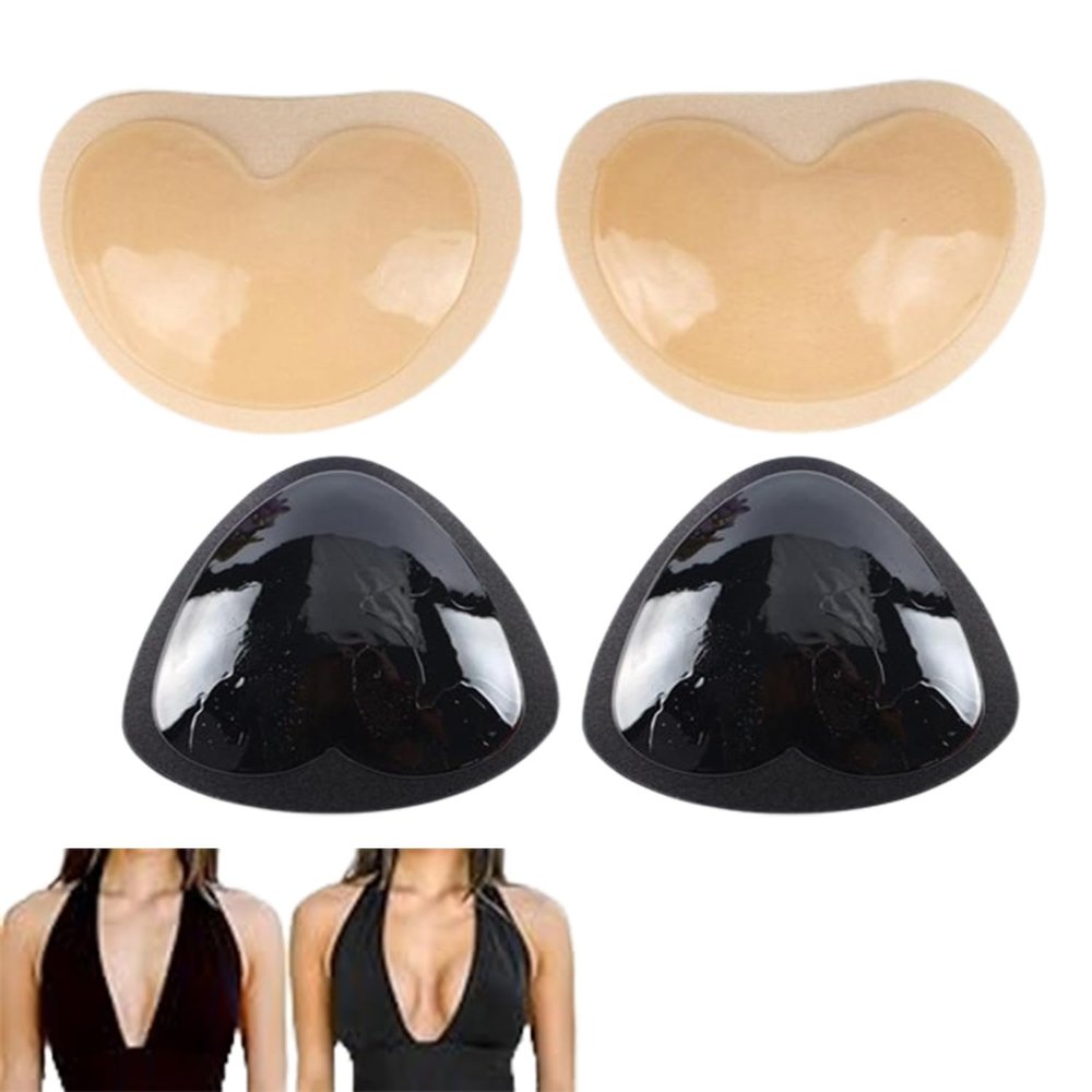 2 Pairs Snowy Sticky Bra Inserts,Self Adhesive Women Bra,Breast Lifter for Women (4,one Size)