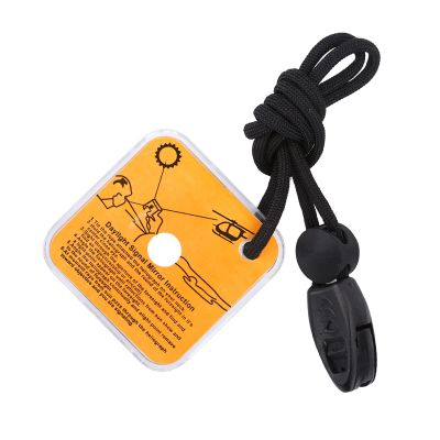 Yctze Multifunctional Outdoor Survival Emergency Reflective Mirror with Magnifier, Grade for Signaling