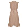 NineFit Basics Summer Dresses for Women 2024 Wrap V Neck Short Sleeve Belted Ruffle Hem A-Line Flowy Maxi Dresses Vacation Outfits Khaki, Large view 2