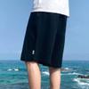 SWJGLITTR Men's Linen Cotton Short Pants Drawstring Elastic Waist Outdoor Shorts Summer Casual Lightweight Board Short (Black,X-Large) view 3