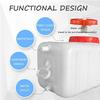 WAZHOU Plastic Water Tank Horizontal Square Water Storage Tank with Plastic Water Bucket Cover and Valve, Water Carrier for Garden/Farm/Camp Portable Car Water Tank Tank(25L) view 4