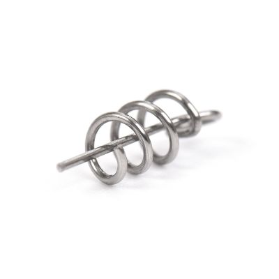 Fishing Hooks 40/100 PCS Stainless Steel Fishing Pin Spring Twist Lock Fishing Hook Tool Center Heart Fixing Latch Needle Soft Bait Bait Fishing Tool Kit Fishing Supplies (Color : 14mm, Size : 100 p
