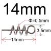 Fishing Hooks 40/100 PCS Stainless Steel Fishing Pin Spring Twist Lock Fishing Hook Tool Center Heart Fixing Latch Needle Soft Bait Bait Fishing Tool Kit Fishing Supplies (Color : 14mm, Size : 100 p view 2